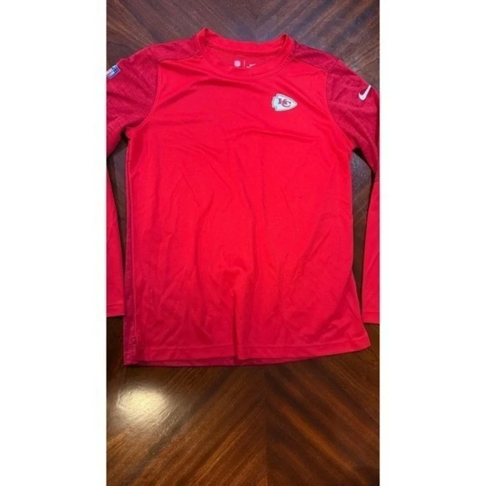 Nike Kansas City Chiefs NFL On Field Dri-FIT Long Sleeve Shirt Men's M Red